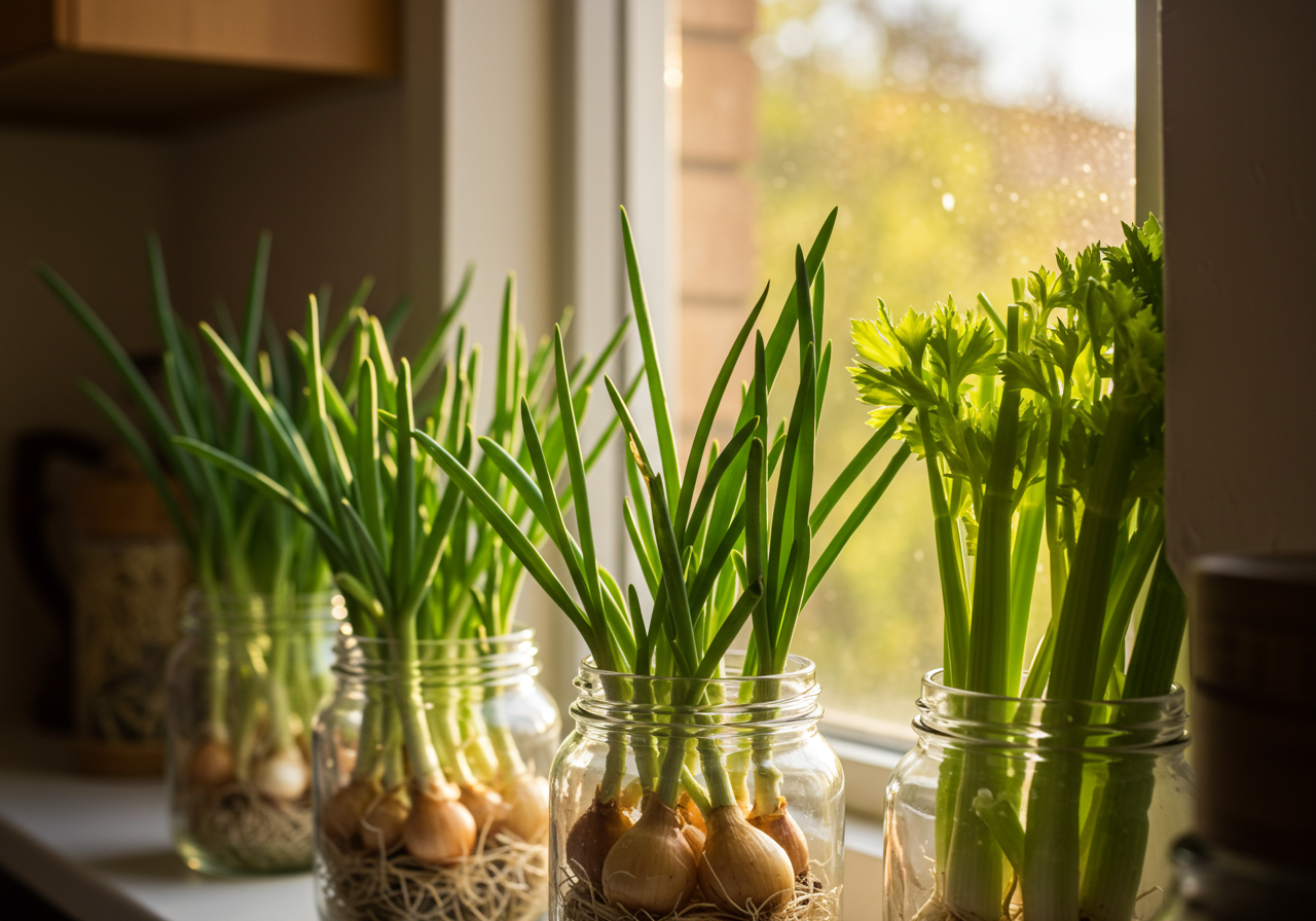 Regrow Spring Onions and Celery on Your Windowsill: An Easy Guide for Eco-Friendly Renters